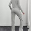 Casual Solid Color Front Button Shirt And Pants With Strap 2 Piece Set, Autumn