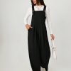 Solid Wide Leg Overall Jumpsuit Without Tee