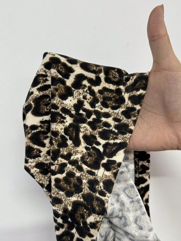 Leopard Print Knit Straight Leg Lounge Pants