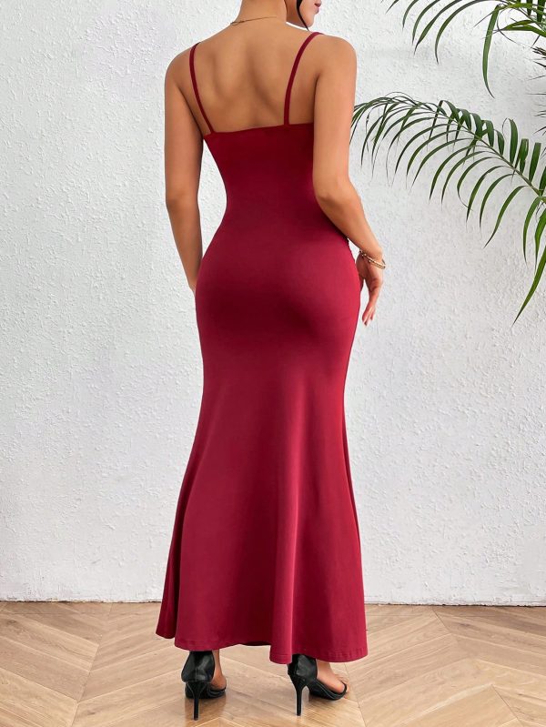 Women's Solid Color Mermaid Style Cami Dress