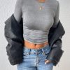 2pcs/Set  Basics Tee With Ruched Sides, Versatile Undershirts