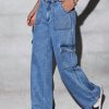 Flap Pocket Side Cargo Jeans For Dailywear