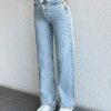 '- WIDE LEG HIGH WAISTLIGHT WASH