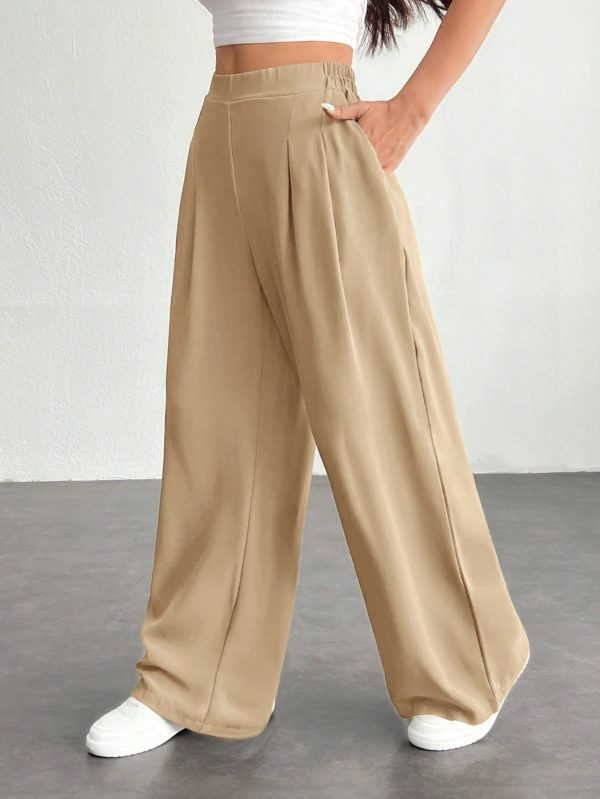 Women's Solid Color Simple Daily Basic Palazzo Pants