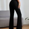 High Waist Press CreaseFlare Leg Pants