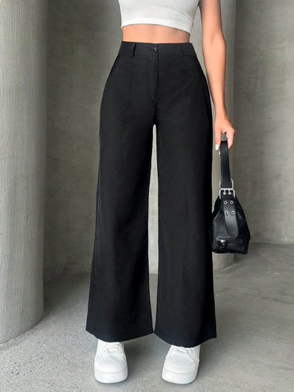 Women's Plain Straight Pants