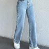 '- WIDE LEG HIGH WAISTLIGHT WASH