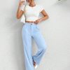 Casual Commuting Solid Color Wide Leg Pants