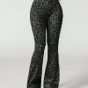 Women's Leopard Print Slim Flared Pants