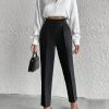 Women's Solid Slant Pocket Suit Pants