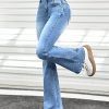 Slant Pocket Flare Leg Jeans