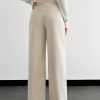 Women's Solid Color Front Button Minimalist Long Pants, Casual Everyday Wear