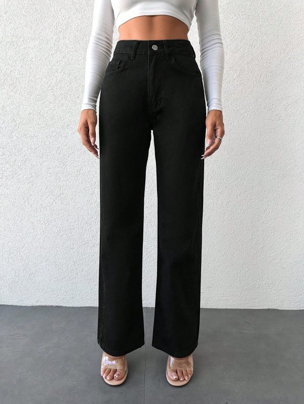 Casual Straight Leg Jeans