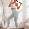 Solid High Waist Bodycon Black Leggings