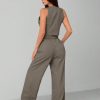 Women's Single Breasted Vest And Pants Formal Business Suit, Summer