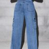Flap Pocket Side Cargo Jeans For Dailywear