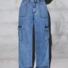 Flap Pocket Side Cargo Jeans For Dailywear