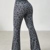 Women's Leopard Print Slim Flared Pants