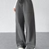 Women Causal Solid Loose Fit Wide Leg Baggy Pants