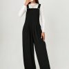 Solid Wide Leg Overall Jumpsuit Without Tee