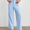 Casual Commuting Solid Color Wide Leg Pants