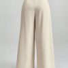 Women Ruched Simple Loose Wide Leg Solid Pants