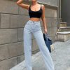 Casual Zip Fly Straight-Leg Jeans