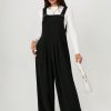 Solid Wide Leg Overall Jumpsuit Without Tee