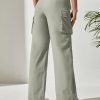 Solid Flap Pocket Cargo Pants