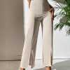Split Hem Straight Leg Dress Pants