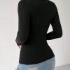 3pcs Turtle Neck Ribbed Knit Sweater