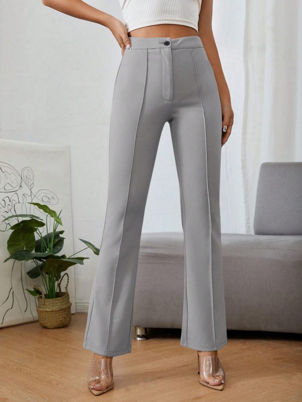 Solid Color High Waist Pants