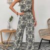 Women Full Print Sleeveless Jumpsuit