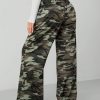Camouflage Pattern Wide Leg Women's Trousers And Sweatpants