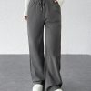 Women Causal Solid Loose Fit Wide Leg Baggy Pants