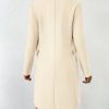 Women's Solid Color Notched Collar Long Sleeve Double-Breasted Casual Overcoat, Autumn/Winter