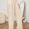 High Waisted Solid Tailored Pants