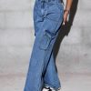 Flap Pocket Side Cargo Jeans For Dailywear