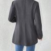 Women's French Collar Long Sleeve Solid Color Blazer Jacket For Autumn