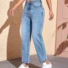Solid Mom Fit Jeans