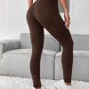 Solid High Waist Bodycon Leggings