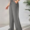Drawstring Waist Wide Leg Pants