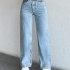 '- WIDE LEG HIGH WAISTLIGHT WASH