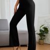 High Waist Press CreaseFlare Leg Pants