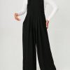 Solid Wide Leg Overall Jumpsuit Without Tee