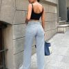 Casual Zip Fly Straight-Leg Jeans