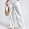 Casual Solid Color Loose Low Waist Wide-Leg Pants