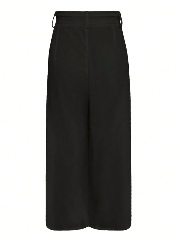 Women's Solid Color Front Tie Pocket Simple Casual Pants