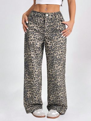 Women's Leopard Print Simple Daily Wear Long Pants
