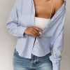 Striped Button-Front Shirt